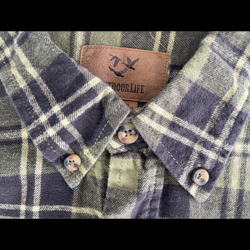 Men’s 2X Outdoor Life Long Sleeve Flannel Shirt - Picture 3 of 4